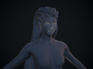 rigged mermaid Modelo 3D