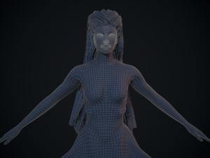 rigged mermaid Modelo 3D
