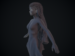 rigged mermaid Modelo 3D