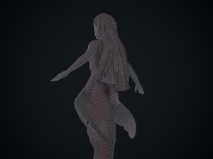 rigged mermaid Modelo 3D