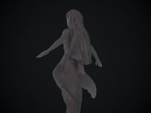 rigged mermaid 3D Model