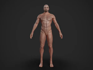 basemesh masculino texturizado manipulado Modelo 3D