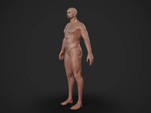 basemesh masculino texturizado manipulado Modelo 3D