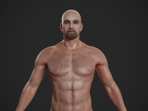 rigged textured male basemesh 3D मॉडल