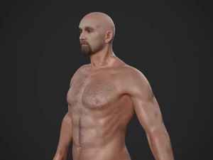 basemesh masculino texturizado manipulado Modelo 3D