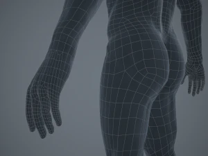 basemesh masculino texturizado manipulado Modelo 3D