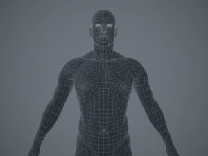 basemesh masculino texturizado manipulado Modelo 3D