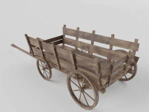 Mittelalterlicher Wagen 3D Modell