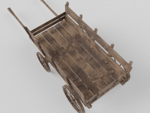 Medieval wagon 3D Model