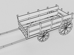 Medieval wagon 3D Model