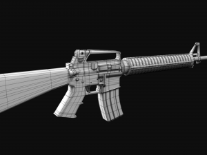 M16 rifle Modelo 3D