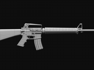 M16 rifle Modelo 3D
