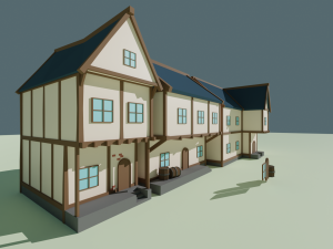 Medieval house pack 3D 모델