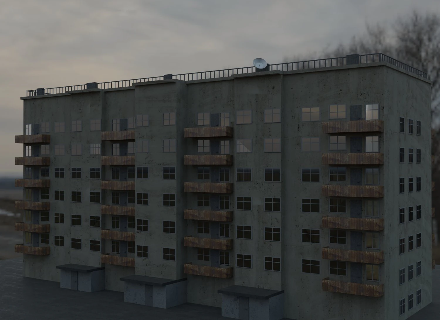 russian house 3D Model .c4d .max .obj .3ds .fbx .stl .blend 