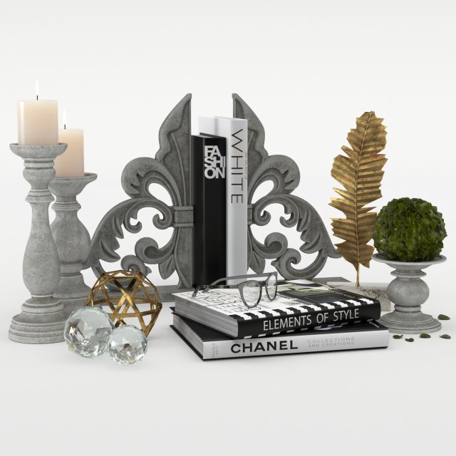 decorative set 01 Modèle 3D .c4d .max .obj .3ds .fbx .stl .blend