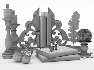 decorative set 01 Modèle 3D
