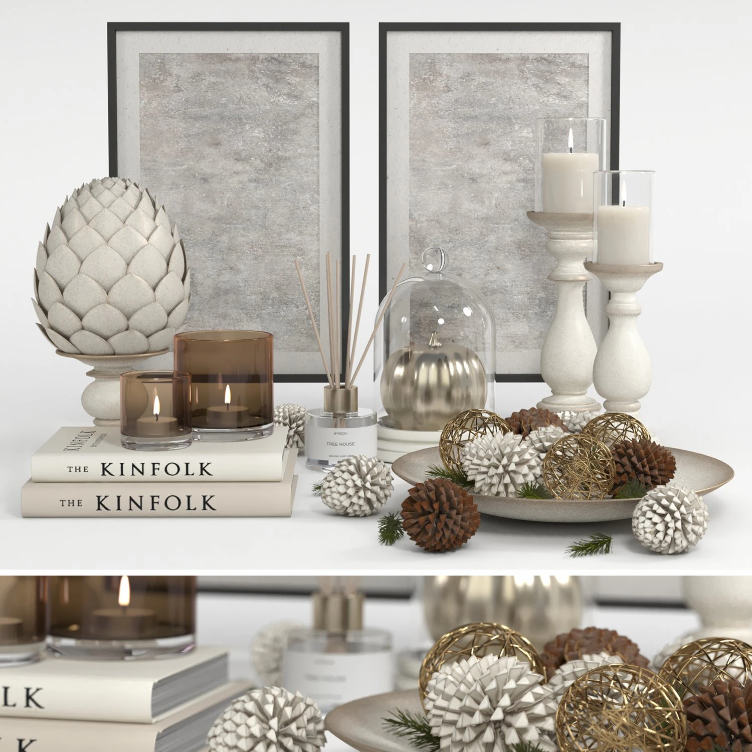 decorative set 03 3D Model .c4d .max .obj .3ds .fbx .stl .blend 