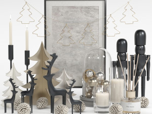 decorative set 04 - christmas decoration 3D मॉडल