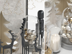 decorative set 04 - christmas decoration Modèle 3D