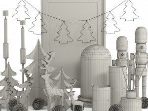 decorative set 04 - christmas decoration Modèle 3D