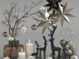 decorative set 05 - christmas decoration 3D मॉडल