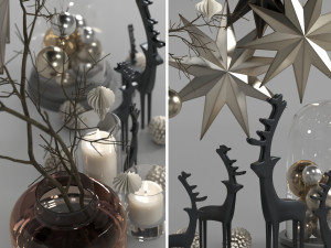 decorative set 05 - christmas decoration 3D Model
