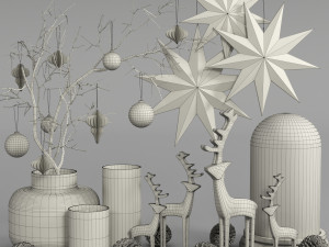 decorative set 05 - christmas decoration 3D Model