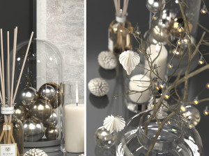 decorative set 07 - christmas decoration 3D Model