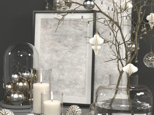 decorative set 07 - christmas decoration 3D Model