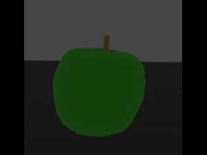 gr&uuml;ner Apfel 3D Modell