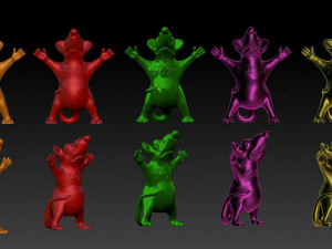 Punish the rat christmas tree star table decoration 3D Print Model