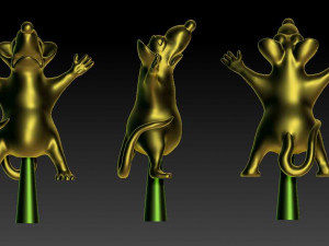 Punish the rat christmas tree star table decoration 3D Print Model