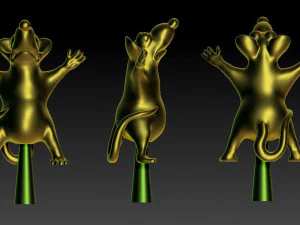 Punish the rat christmas tree star table decoration 3D Print Model