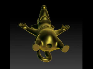 Punish the rat christmas tree star table decoration 3D Print Model