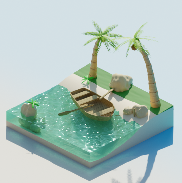tropic scene 3D Model .c4d .max .obj .3ds .fbx .stl .blend 