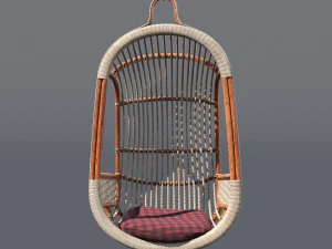Schaukelstuhl aus Bambus 3D Modell
