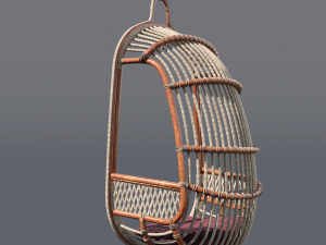 bamboo swing chair 3D Model