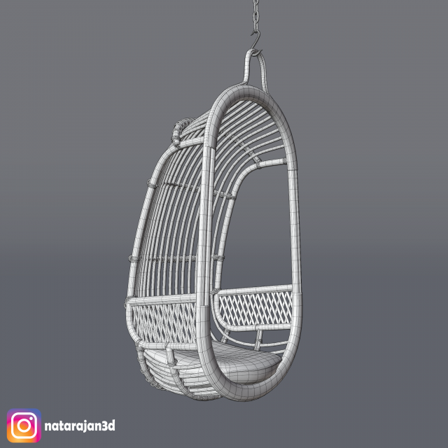 bamboo swing chair 3D in 3DExport