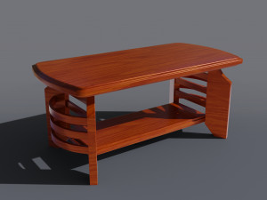 wooden coffee table 3D 모델