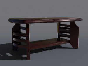 wooden coffee table 3D Model