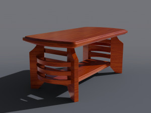 wooden coffee table 3D Model