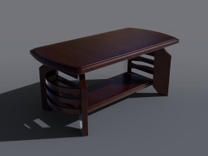 wooden coffee table 3D Model
