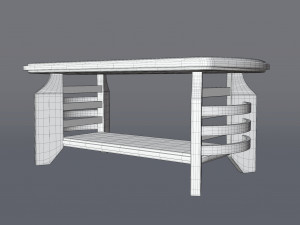 wooden coffee table 3D Model