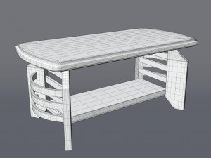wooden coffee table 3D Model