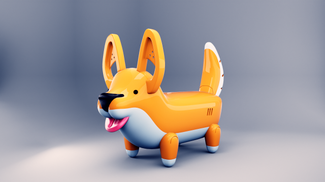 ROBO DOG 3D Модель .c4d .max .obj .3ds .fbx .stl .blend 