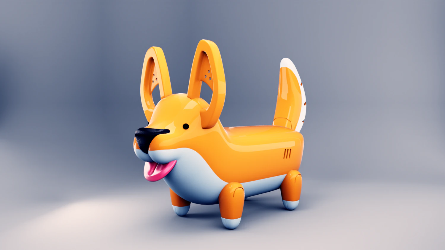 ROBO DOG 3D Model .c4d .max .obj .3ds .fbx .stl .blend 