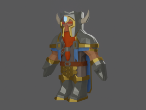 fantasy dwarf knight Modelo 3D