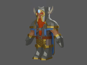 fantasy dwarf knight 3D Model