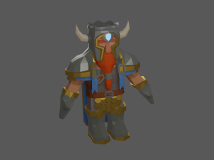 fantasy dwarf knight Modelo 3D