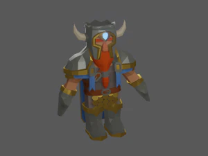 fantasy dwarf knight 3D Model